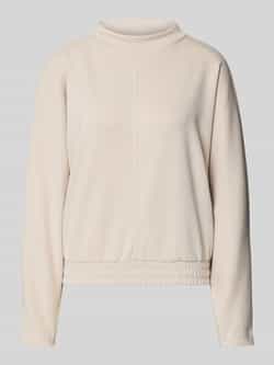 Opus Sweatshirt met geribde opstaande kraag model 'Gulitta'