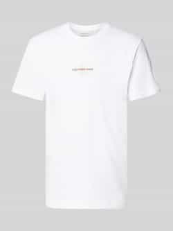 Calvin Klein Jeans T-shirt met ronde hals en labelstitching