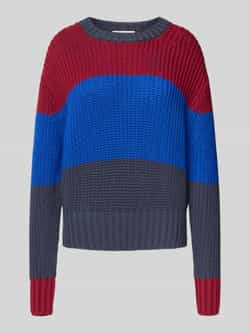 Calvin Klein Jeans Gebreide pullover met ronde hals en streepmotief