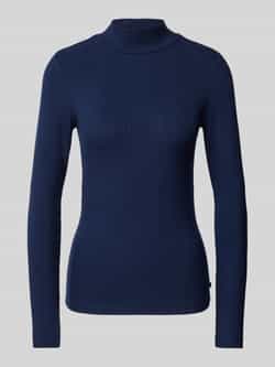 QS Shirt met lange mouwen en opstaande kraag