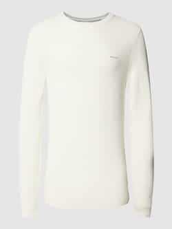 Gant Katoenen Piqué Crewneck Sweater Beige Dames