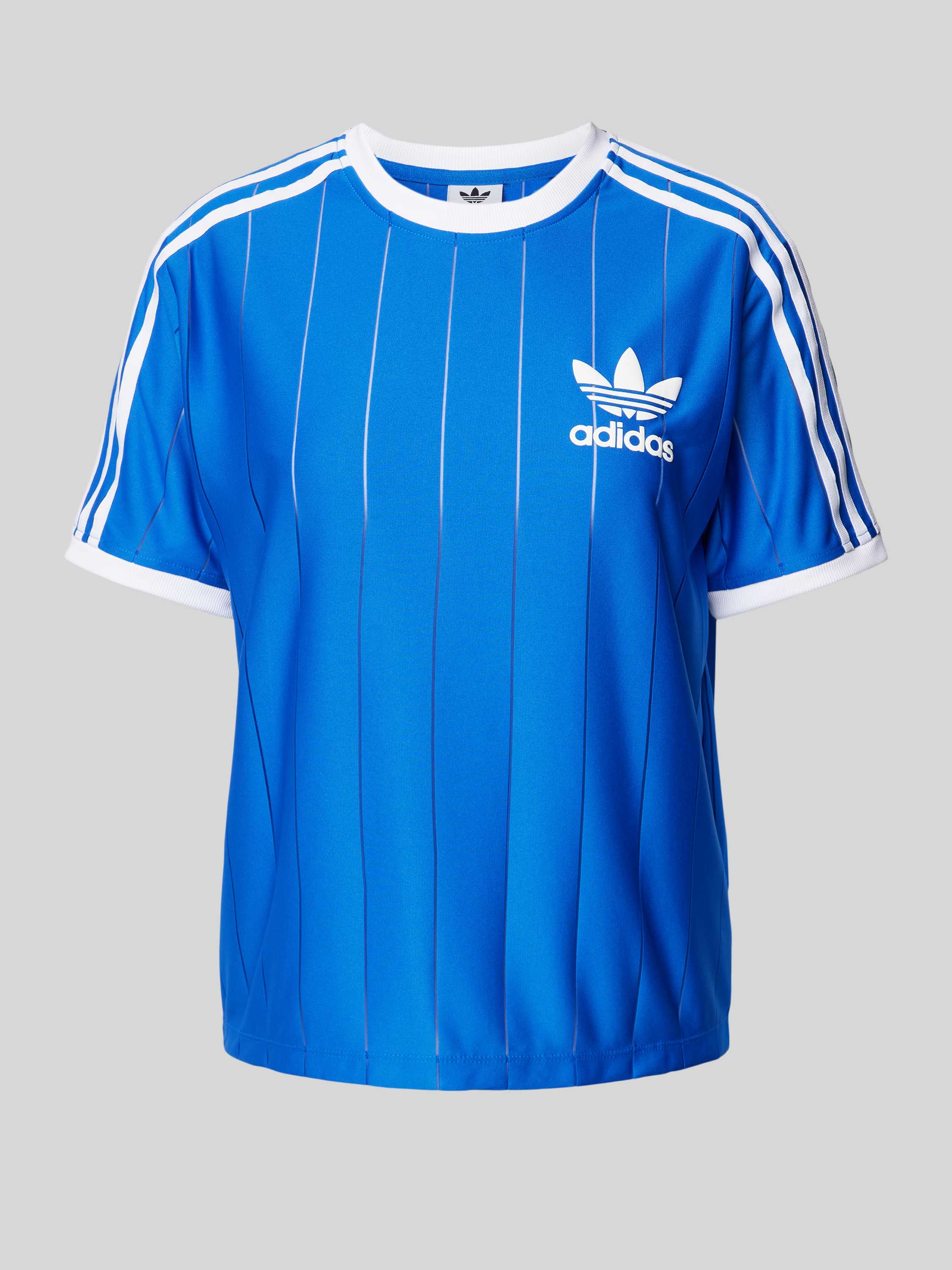 Adidas Originals Pinstripe Poly T-Shirt Blue- Dames Blue