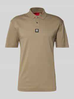 HUGO Regular fit poloshirt met labelbadge model 'Deabono'