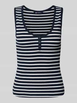 TOMMY JEANS T-shirt TJW SLIM HENLEY WAFFLE TANK