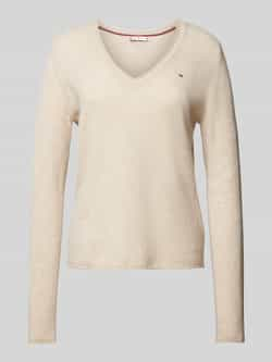 Tommy Hilfiger Pullover met afgeronde V-hals model 'SOFT WOOL'