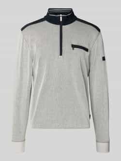 Bugatti Sweatshirt met opstaande kraag model 'Selanik'