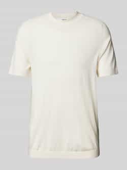 Selected Homme Korte Mouw Merino Crew Neck T-shirt Beige Heren