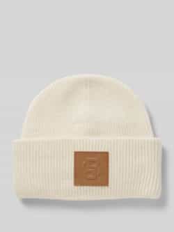 Boss Beanie met labeldetail model 'Laru'
