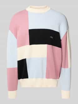 BLKVIS Gebreide pullover met labelstitching model 'LOGO PATCHWORK'