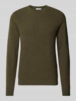 SELECTED HOMME Heren Truien & Vesten Slhross Ls Knit Structure Crew Neck Groen