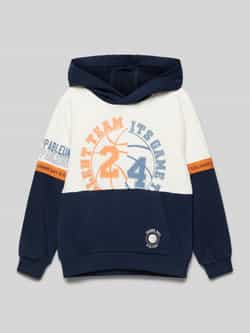 S.Oliver RED LABEL Regular fit two-tone hoodie met printdetails