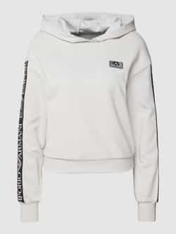 EA7 Emporio Armani Hoodie met labelpatch model 'NATURAL VENTUS7'