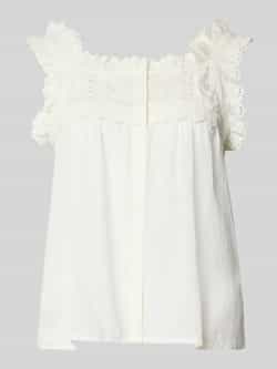 Blousetop met ajourwerk model 'SALMA'