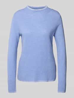 Christian Berg Woman Regular fit shirt met lange mouwen van zuivere wol in gebreide look