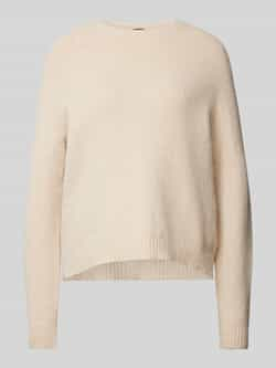 Hugo Boss Elegant Crewneck Sweater Febisan Ivory White Dames