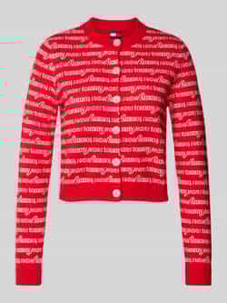 Tommy Jeans Kort gebreid jack met logostitching