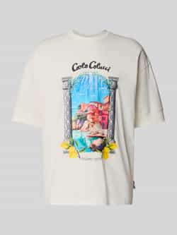 Carlo colucci Oversized T-shirt met labelprint
