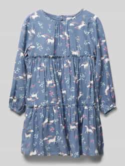 DANAMADE Jurk van viscose met ronde hals model 'MINA'