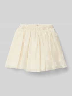 Name it MINI korte rok ecru Meisjes Katoen Hartjes 104