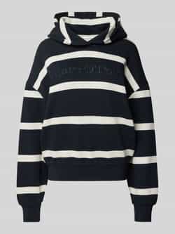 Marc O'Polo Relaxed fit hoodie van puur katoen met streepmotief