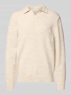 Casual friday Regular fit shirt met lange mouwen en polokraag model 'Karl'