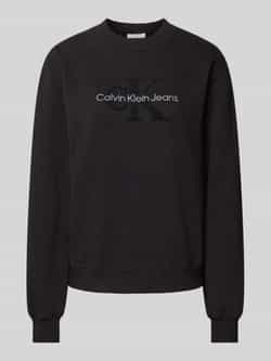 Calvin Klein Jeans Sweatshirt met labeldetail model 'CHENILLE'