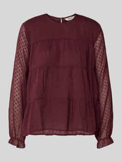 Only Relaxed fit blouse met lange mouwen en dobbystructuur model 'ELIZA LIFE'