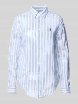 Polo Ralph Lauren Classic fit overhemdblouse van linnen met logostitching