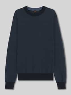 Boss Orange Regular fit gebreide pullover van een mix van katoen en kapok model 'KLAPOK'