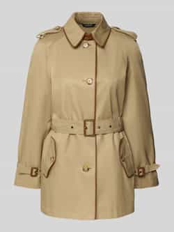 Lauren Ralph Lauren Trenchcoat met schoudertrensjes en riem