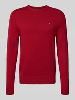 Tommy Hilfiger Regular fit gebreide pullover van een mix van katoen en kasjmier