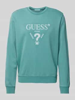 Guess Sweatshirt met labelprint model 'TREATED'