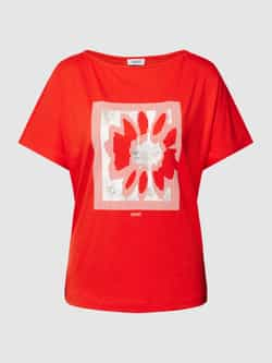 Esprit T-shirt met motief- en labelprint