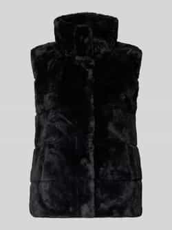 Monari Gilet met imitatiebont