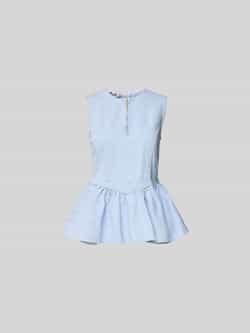slim fit top in denim-look