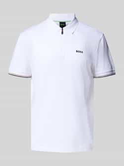 BOSS Green Poloshirt met labeldetail model 'Philix'