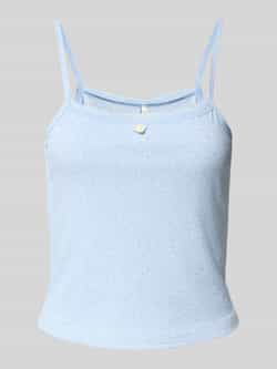 Only Regular fit top met bandjes in riblook model 'LEMONE'