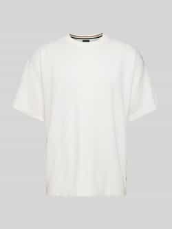 Boss T-shirt met geribde ronde hals model 'Darimo'
