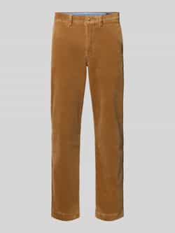 Polo Ralph Lauren Stretch straight fit corduroy broek met riemlussen model 'BEDFORD'
