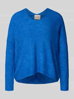 MOS MOSH Oversized gebreide pullover met ribboorden model 'THORA'
