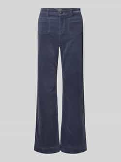 Christian Berg Woman Wide leg corduory broek met achterzakken