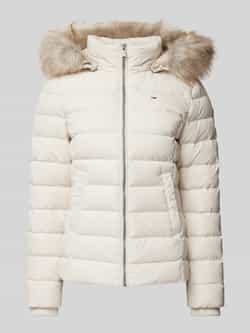 Tommy Jeans Gewatteerd jack met imitatiebont en ritssluiting