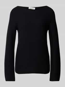 MARC O POLO Gebreide pullover met geribde boothals
