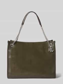 Lauren Ralph Lauren Shopper van runderleer met labelapplicatie