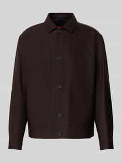HUGO Slim fit overhemdjack met scheerwol