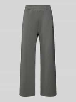 REVIEW Sweatpants met labelprint