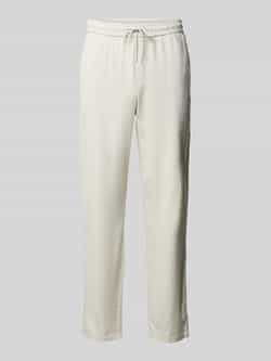 Only & Sons Loose fit linnen broek met structuurmotief model 'SINUS'