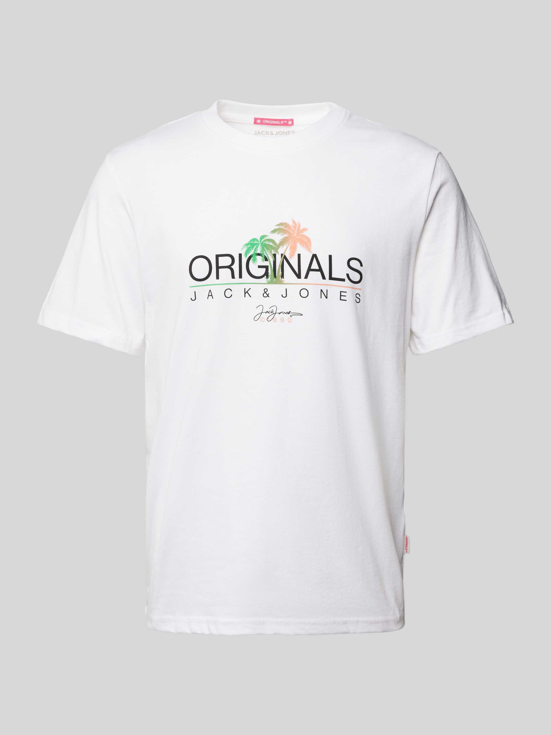 Jack & jones T-shirt met labelprint model 'CYRUS'