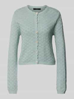 Vero Moda Regular fit gebreid jack van katoenmix met broderie anglaise model 'JACKIE'