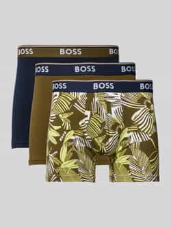 Boss Boxershort met elastische band met label in een set van 3 stuks